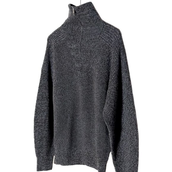 Isabel Marant Melange Grey Benny Half Zip Knit Sweater - Picture 2 of 9